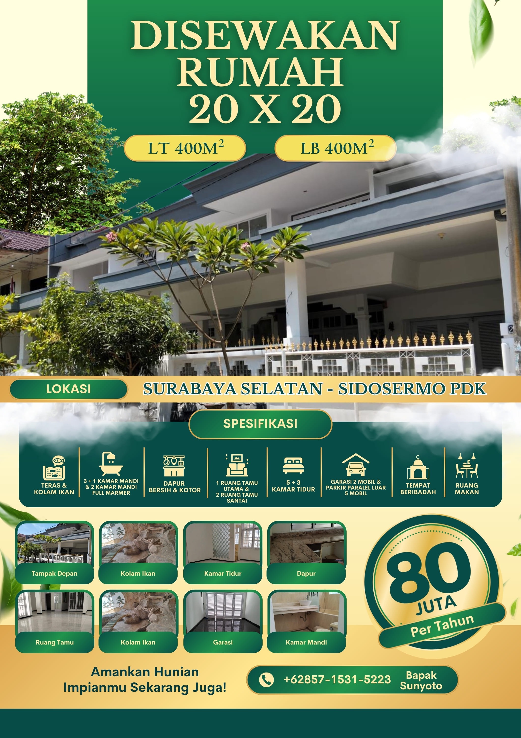 Sewa Rumah di Surabaya, Sidosermo PDK II